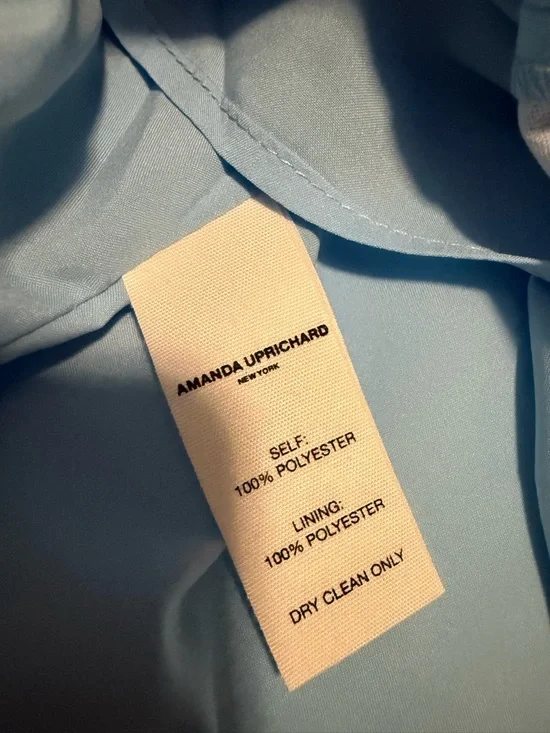 Amanda Uprichard ACE MINI DRESS in Pacific Blue Size Small - Picture 9 of 9